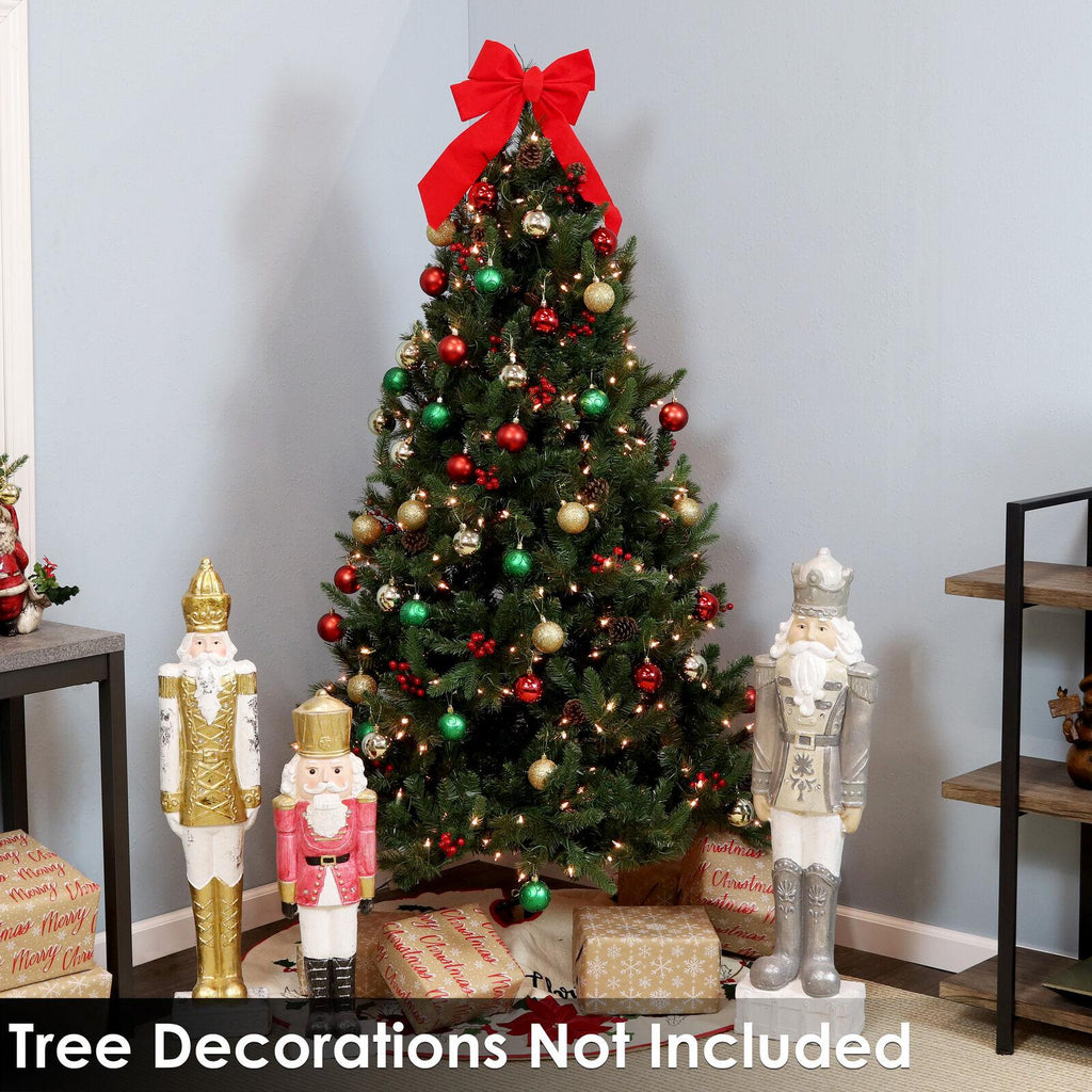 Sunnydaze 6' Merry Berries Pre-Lit Artificial Christmas Tree