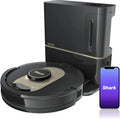 Shark AV2501AE AI Robot Vacuum with XL HEPA Self-Empty Base, Bagless, 60-Day Capacity, LIDAR Navigation, Perfect for Pet Hair, Compatible with Alexa, Wi-Fi Connected, Carpet &amp; Hard Floor, Black