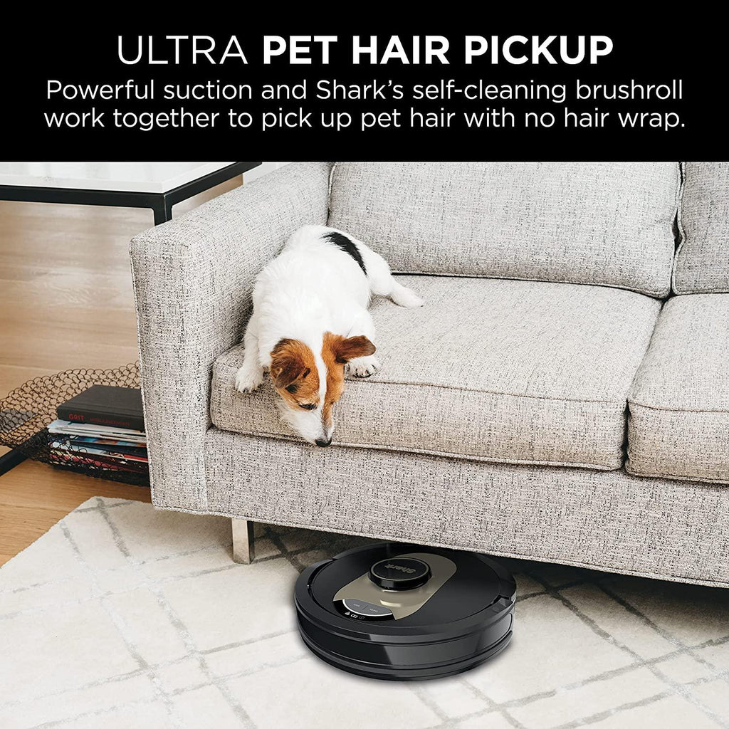 Shark AV2501AE AI Robot Vacuum with XL HEPA Self-Empty Base, Bagless, 60-Day Capacity, LIDAR Navigation, Perfect for Pet Hair, Compatible with Alexa, Wi-Fi Connected, Carpet &amp; Hard Floor, Black