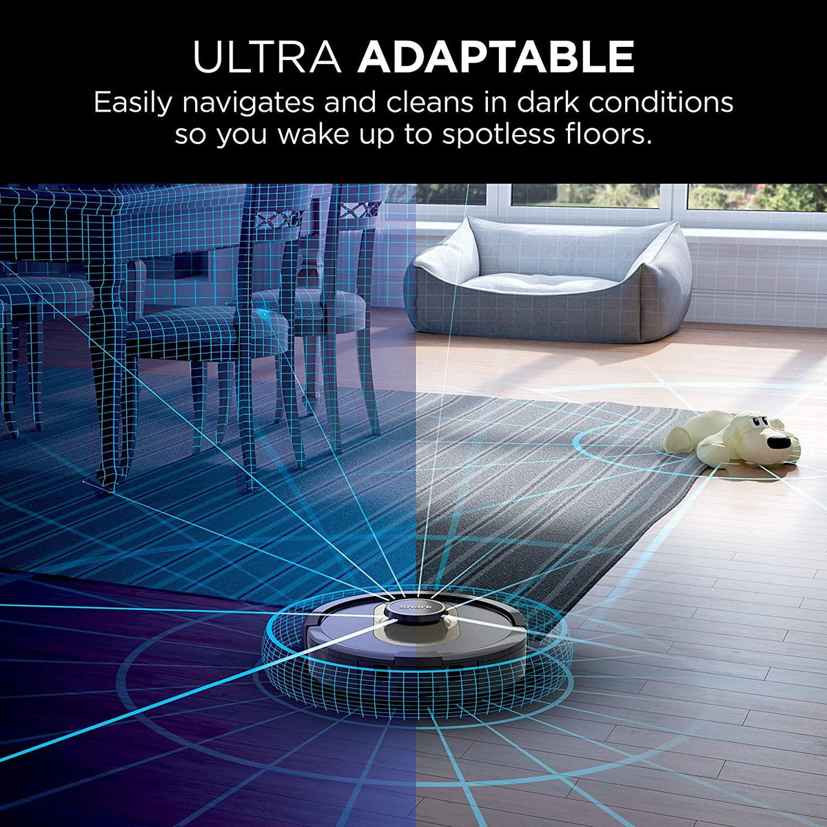 Shark AV2501AE AI Robot Vacuum with XL HEPA Self-Empty Base, Bagless, 60-Day Capacity, LIDAR Navigation, Perfect for Pet Hair, Compatible with Alexa, Wi-Fi Connected, Carpet &amp; Hard Floor, Black
