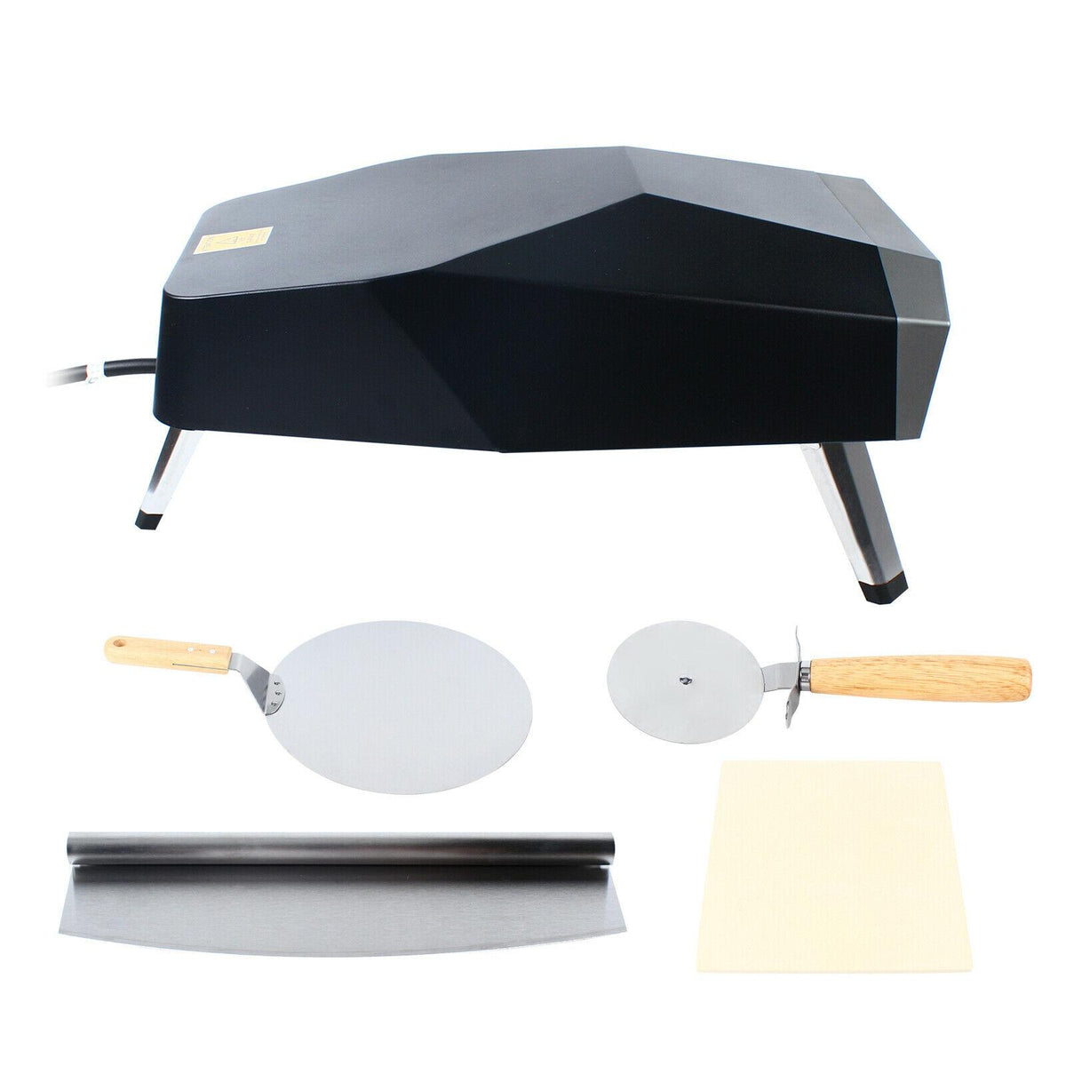Outdoor Propane Gas Pizza Oven Pizza Maker Fast Heating Portable Kitchen 3.9KW