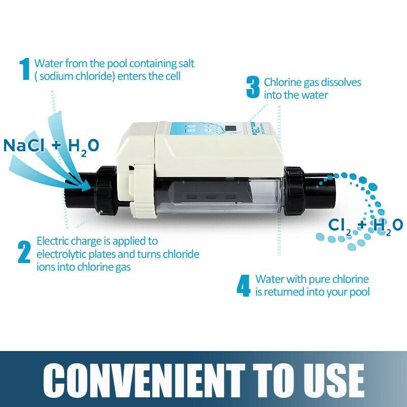 pool salt water chlorine generator for 26,400 gal above ground inground pools