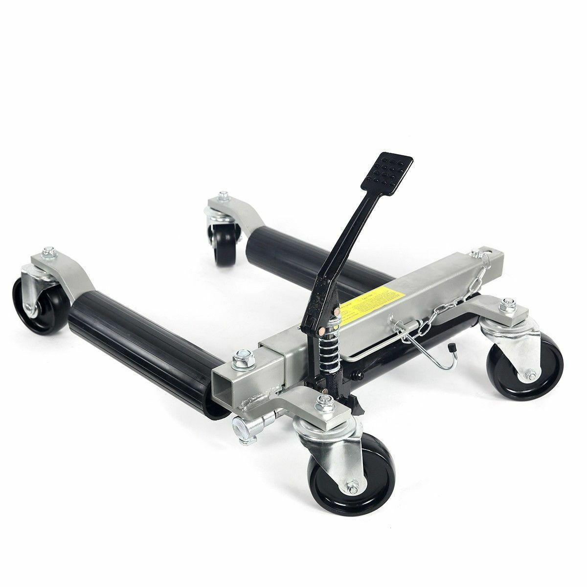 2pc 1500lb HYDRAULIC Positioning Car Wheel Dolly Jack Lift hoists Moving Vehicle