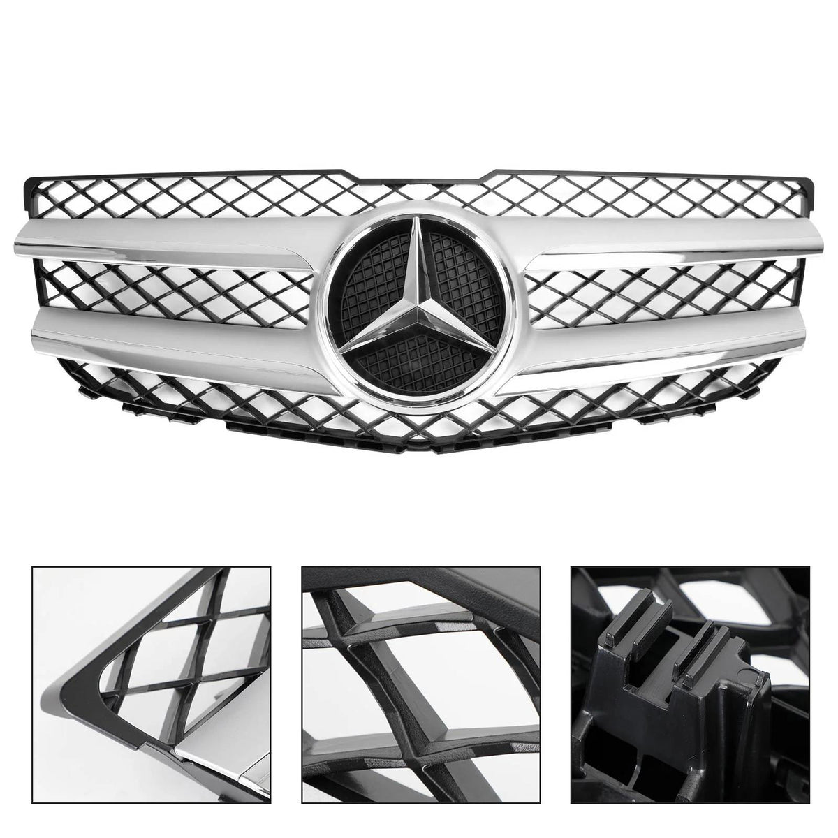 Benz 2013-2015 GLK350 4Matic Sport Utility 4-Door 2048802983 Front Upper Hood Bumper Grill Replacement Generic