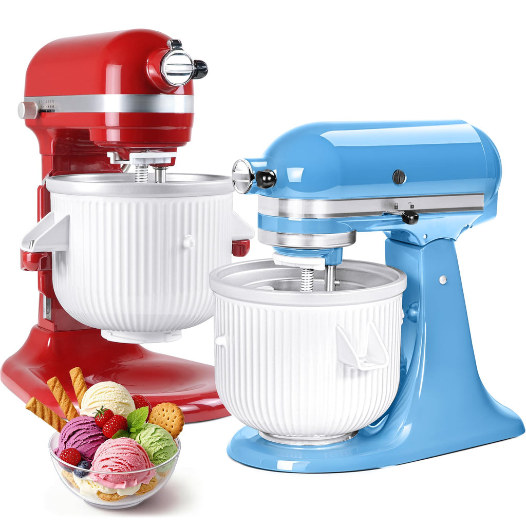 Ice Cream Maker Attachment for  Stand Mixer, Compatible with  4.5/5QT/6QT accessories and attachments, 2 Quart for  mixer attachments Frozen Yogurt/Gelato Maker