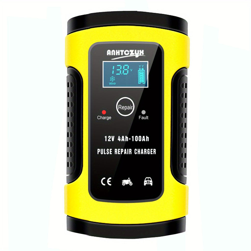 12V 6A Fully-Automatic Smart Trickle Charger: Keep Your Car, Motorcycle, Boat, RV, ATV & Lawn Mower Batteries Charged & Repaired!