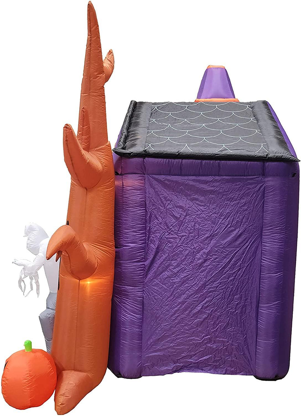 8.5 Foot Halloween Inflatable Haunted House Castle with Skeleton, Ghost &amp; Skulls
