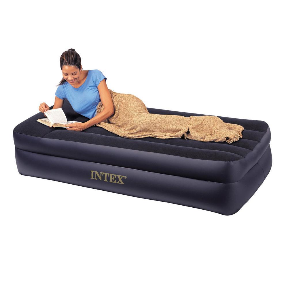 Dura-Beam Pillow Rest Air Mattress Bed with -In Pump, Twin (4-Pack)
