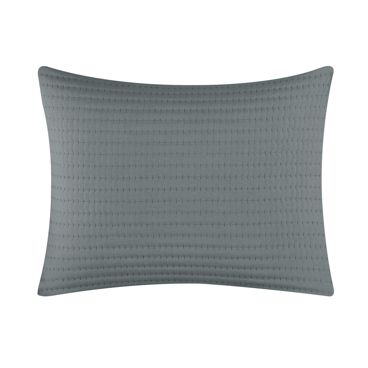 Chic Home Hayden Striped Box Stitched  Bed In A Bag Quilt Set - Queen 90x90", Grey - Queen,Grey