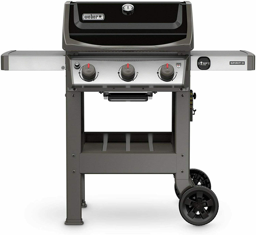 45010001 Spirit II E-310 3-Burner Liquid Propane Grill, Black