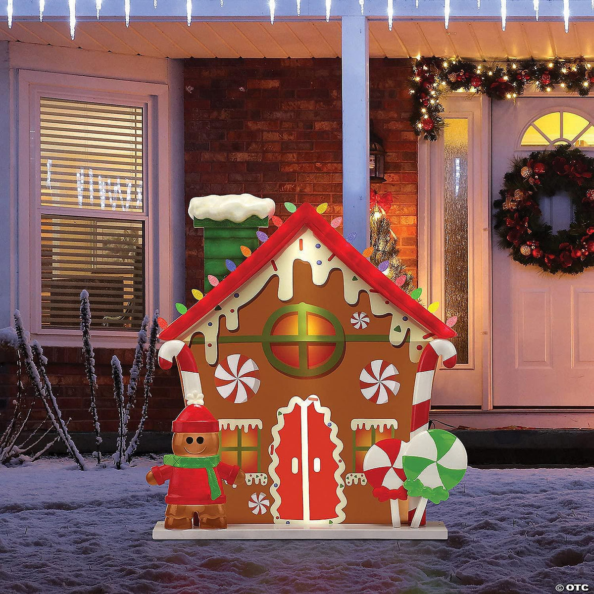 Blow Mold Gingerbread House Outdoor Decoration