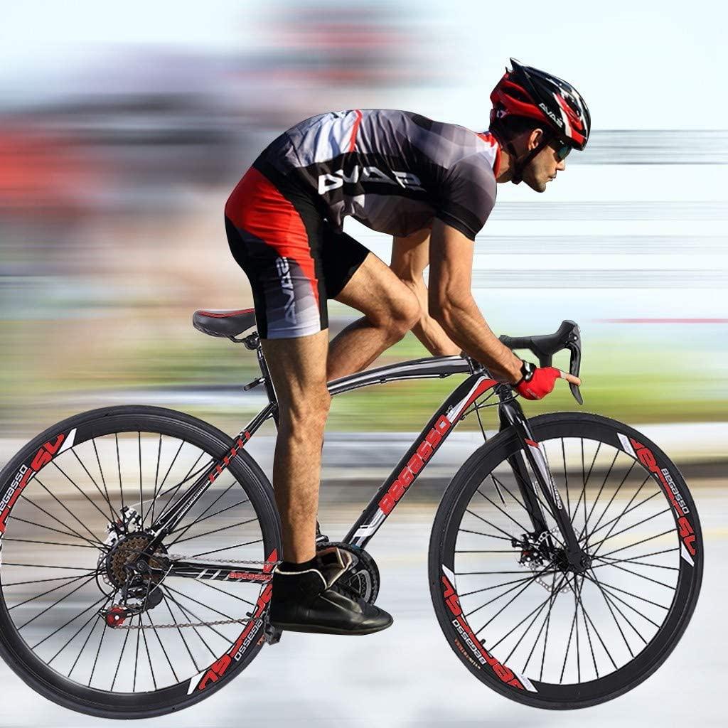 26" Road Bike 700C Wheels 21 Speed Disc Brake Mens or Womens Aluminum Full Suspension Bicycle Cycling -U.S.Shipping