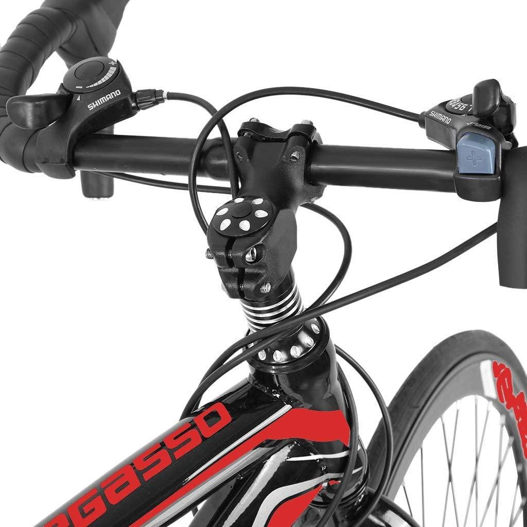 26" Road Bike 700C Wheels 21 Speed Disc Brake Mens or Womens Aluminum Full Suspension Bicycle Cycling -U.S.Shipping