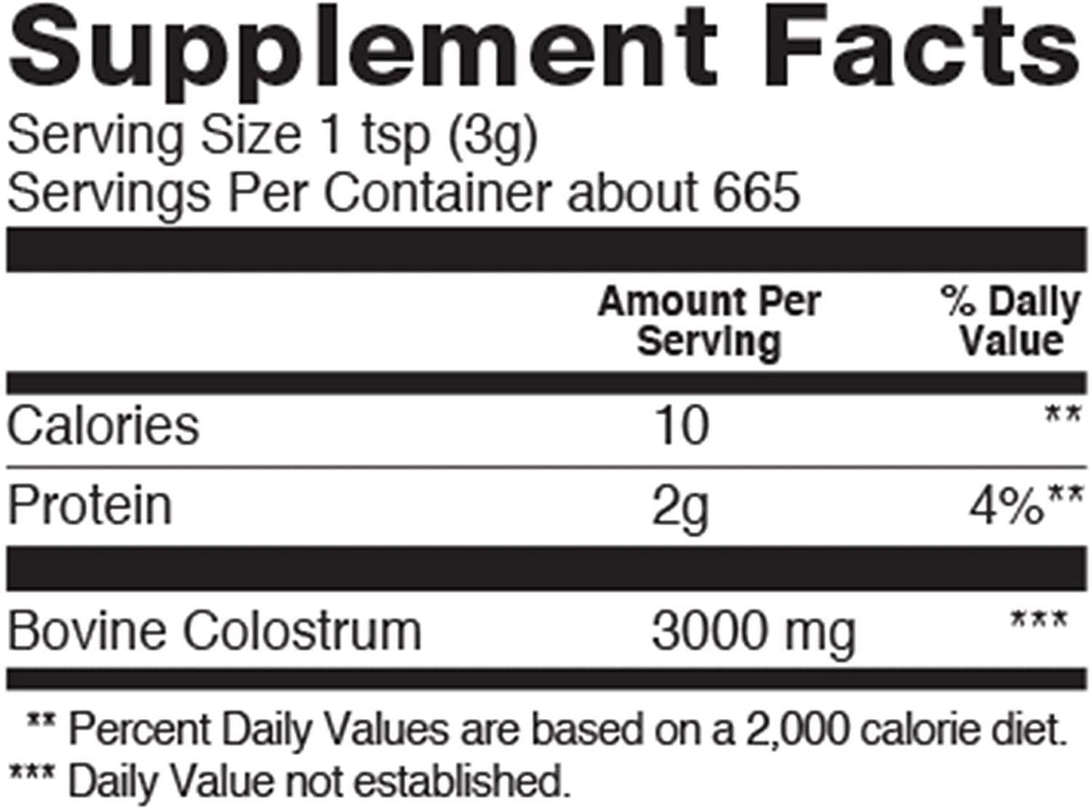 Surthrival: Colostrum Powder (2 Kilo, 4.4lbs), Immune Optimization & Recovery, Powdered Dietary Supplement, Gut Health, Immune Support, Keto Friendly