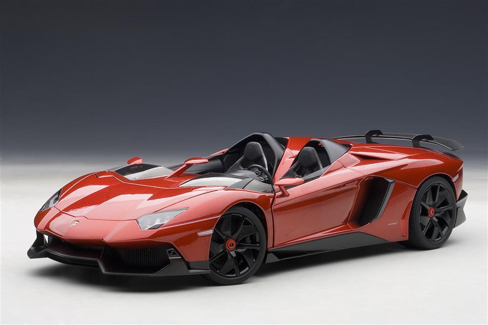 Lamborghini Aventador J Metallic Red 1/18 Diecast Car Model by Autoart