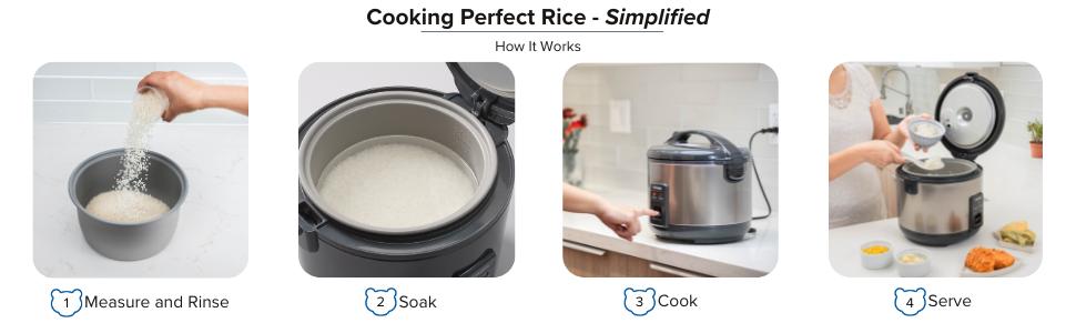 JNP-S18U-US 10 Cup Capacity White Rice Cooker with Non-Stick Inner Pot, Retractable Power Cord, and Keep Warm up to 12 hours (Urban Satin)