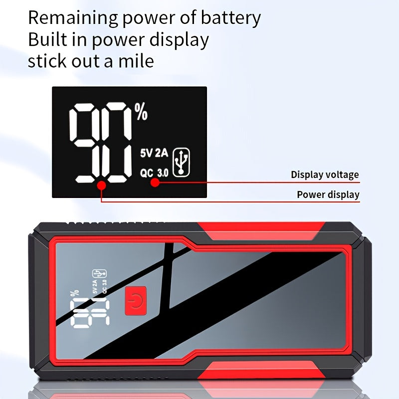 Boost Your Car Battery Instantly - Car Jump Starter & Power Bank With LED Light