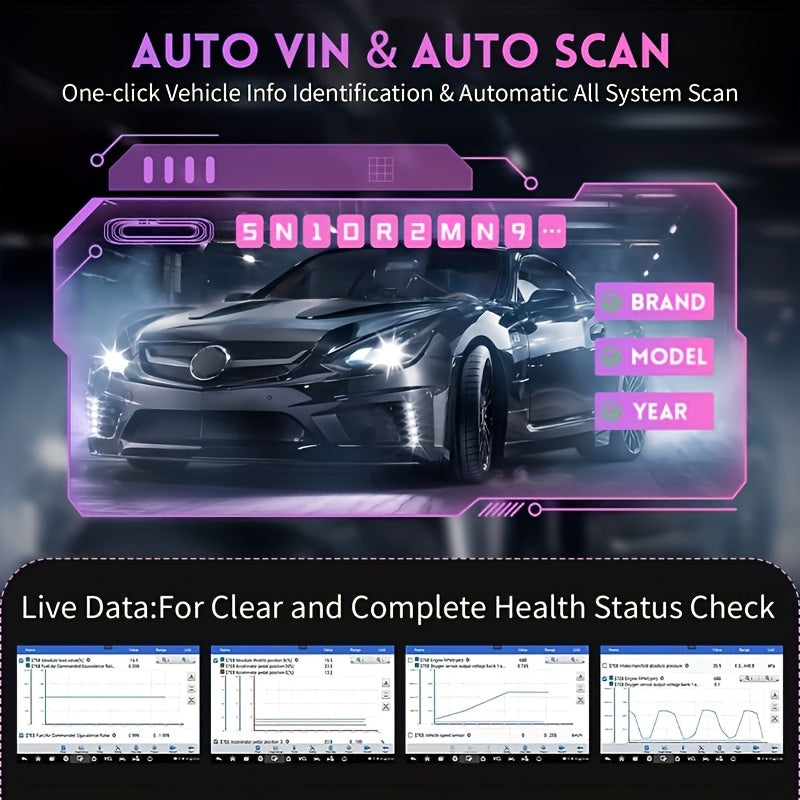 Autel OBD2 Scanner MaxiCOM MK808Z-(Same As MK808BT PRO), Android 11 Based Bi-Directional Control Scan Tool, 28+ Services, Wireless 506/MV108