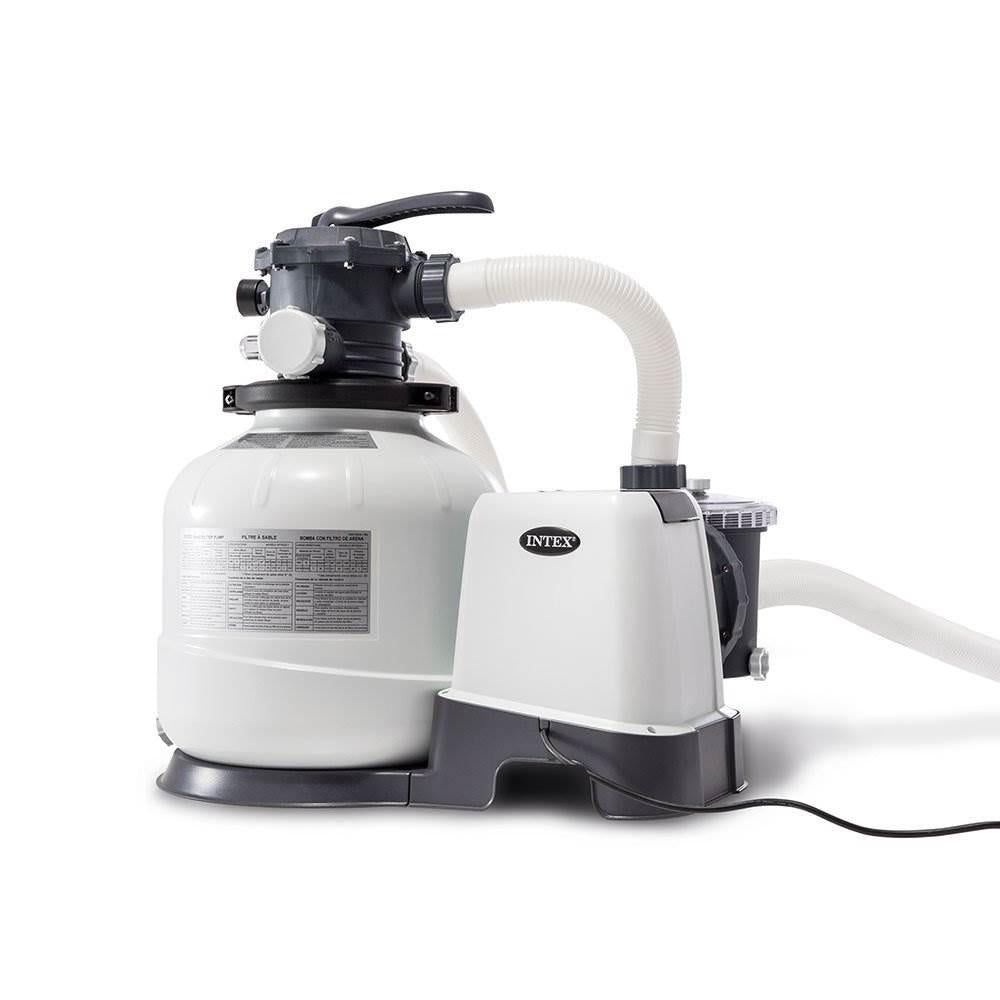 intex 2800 gph pool sand filter pump w/krystal clear saltwater system