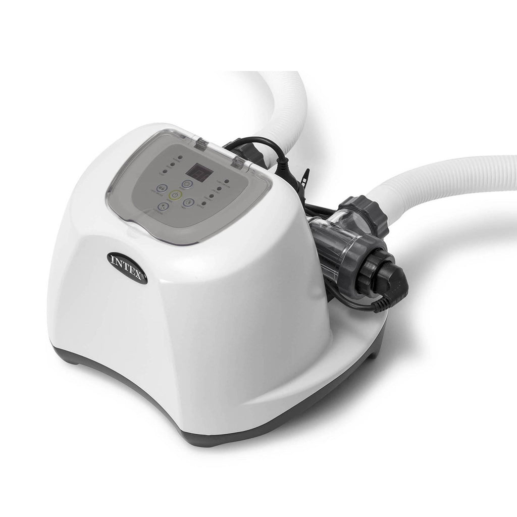 intex 2800 gph pool sand filter pump w/krystal clear saltwater system