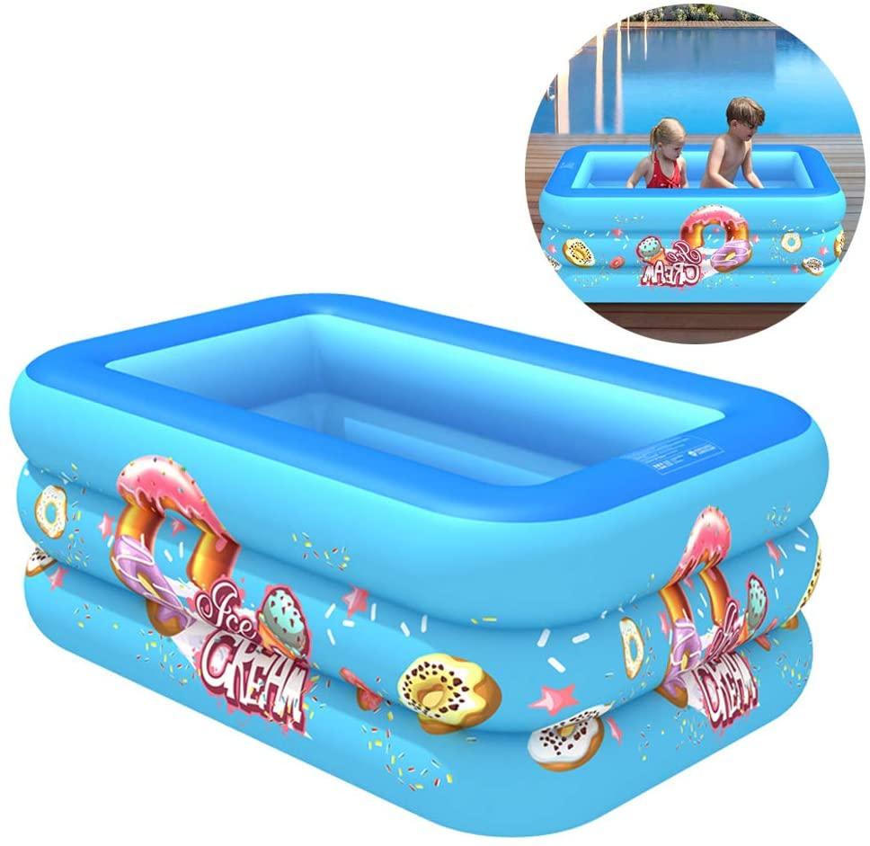 ZYLEDW Inflatable Pool Baby Swimming Pool, Outdoor Paddling Pool with Inflatable Base, Easy to Assemble, for Kids and Adults Entertainment for Garden, Backyard, Outdoor