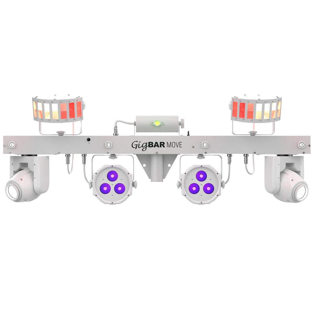 (2) Chauvet DJ GigBar Move White Effect Light Systems with Fog Machine &amp; Programmable DMX Controller Package