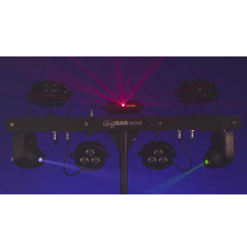 2x Chauvet DJ GigBar Move 5-in-1 Ultimate Effect Light Systems with DMX Controller &amp; Fog Machine Package