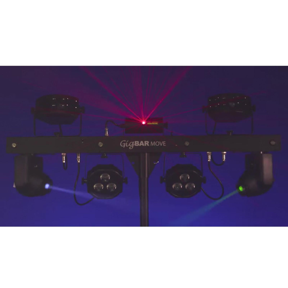 2x Chauvet DJ GigBar Move 5-in-1 Ultimate Effect Light Systems with DMX Controller &amp; Fog Machine Package