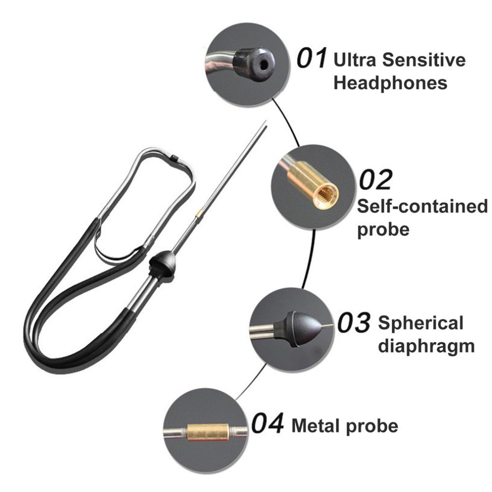 Auto Cylinder Stethoscope Mechanics Stethoscope Car Engine Block Diagnostic Automotive Hearing Tool