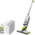 Shark VM200P12 VACMOP Vacuum Mop Bundle with 12 Disposable VACMOP Pads &amp; 12 oz. Cleaning Solution, White