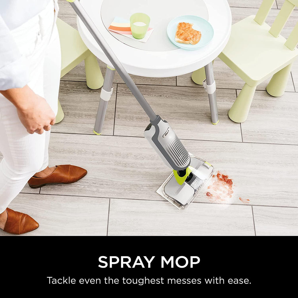 Shark VM200P12 VACMOP Vacuum Mop Bundle with 12 Disposable VACMOP Pads &amp; 12 oz. Cleaning Solution, White