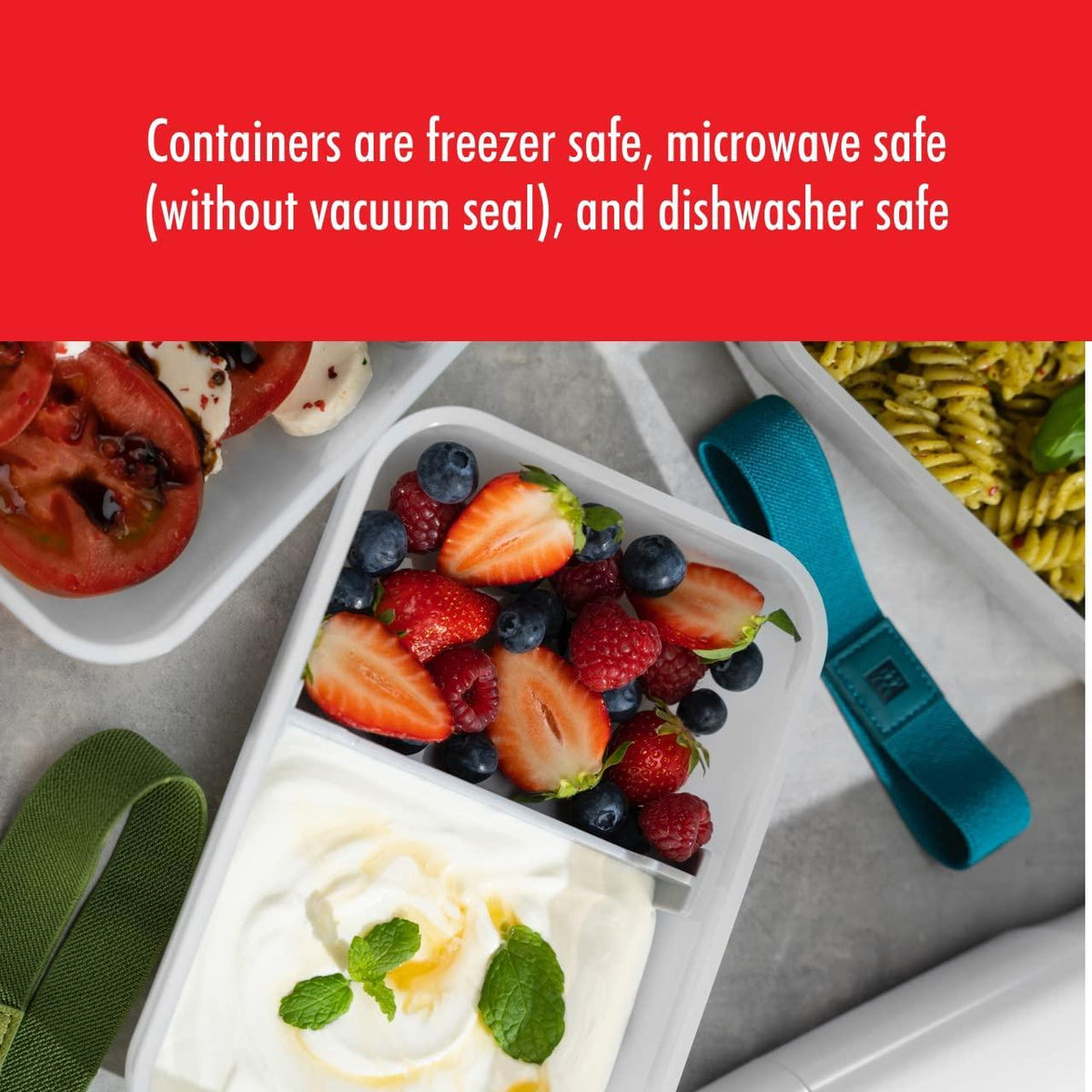 ZWILLING Fresh & Save Small Lunch Box, Airtight Food Storage Container, Meal Prep Container, BPA-Free, Semi-transparent