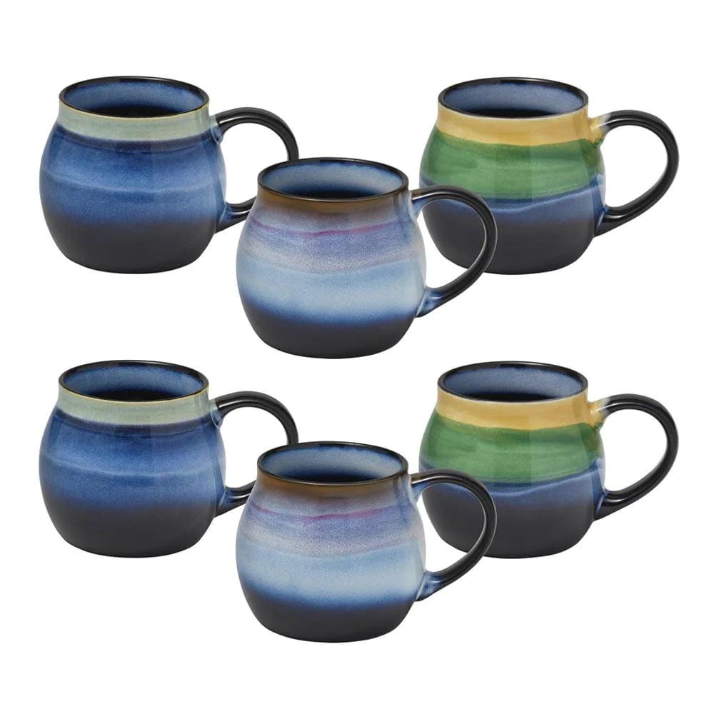 Horizon Set of 6 Mugs, Assorted