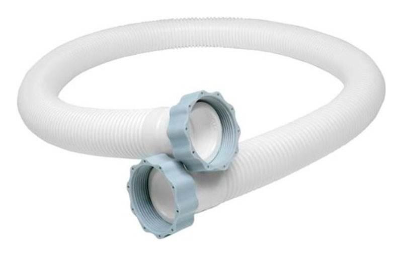 intex 3000 gph above ground pool sand filter pump w/ 1.5 inch pump hose (2 pack)