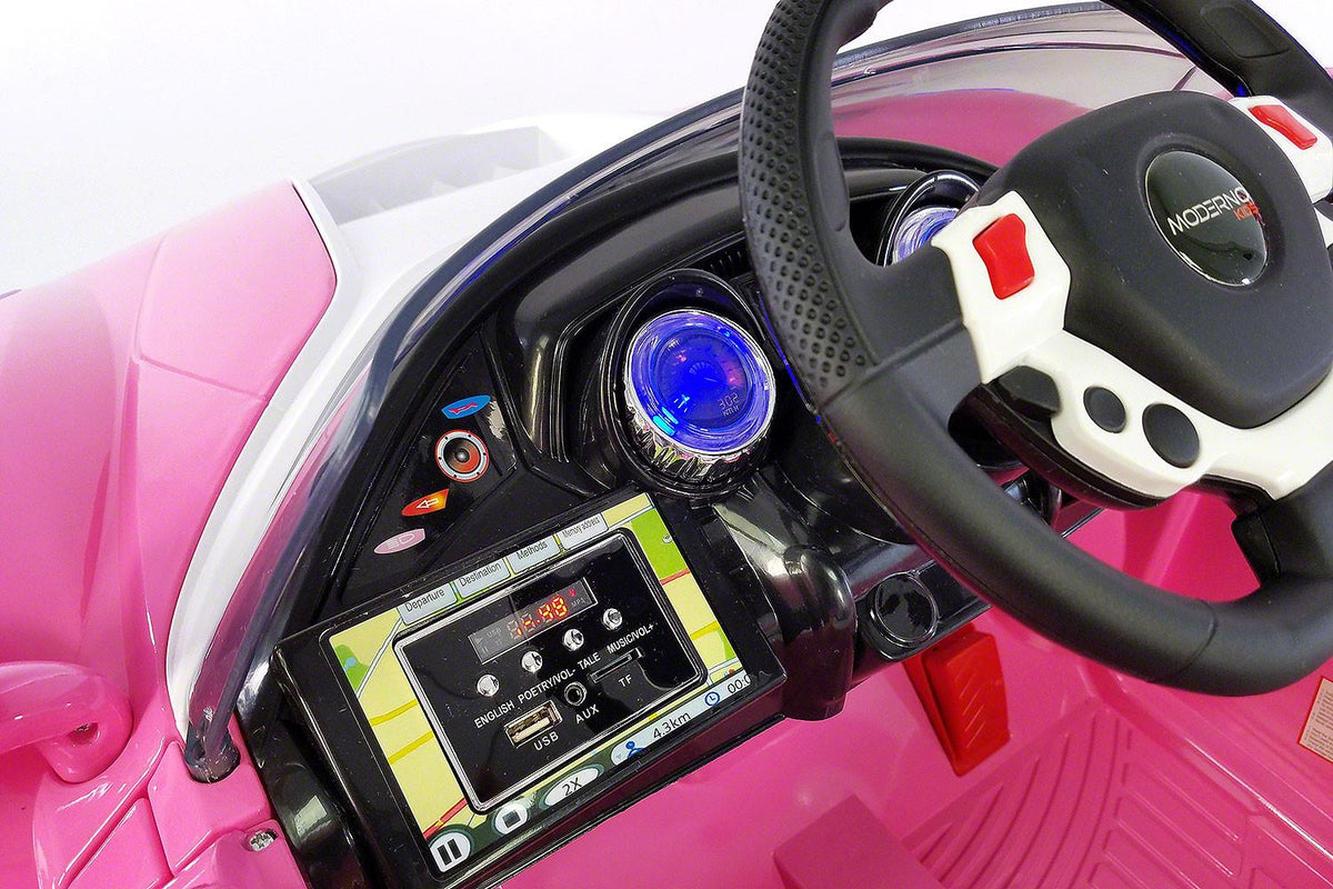 Spider GT Kids 12V Ride-On Car with R/C Parental Remote | Pink