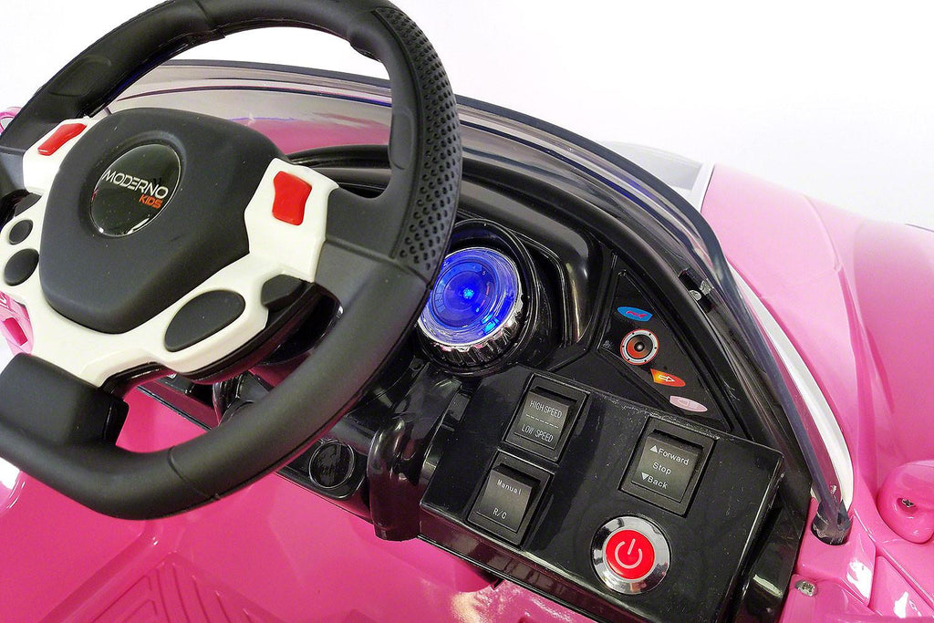Spider GT Kids 12V Ride-On Car with R/C Parental Remote | Pink
