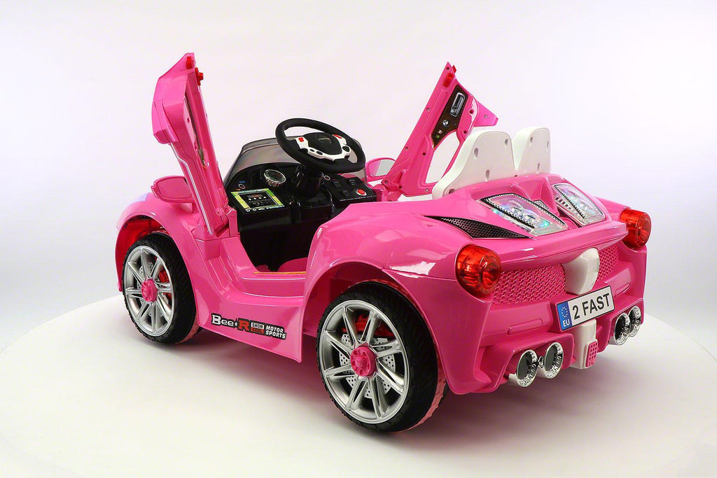 Spider GT Kids 12V Ride-On Car with R/C Parental Remote | Pink