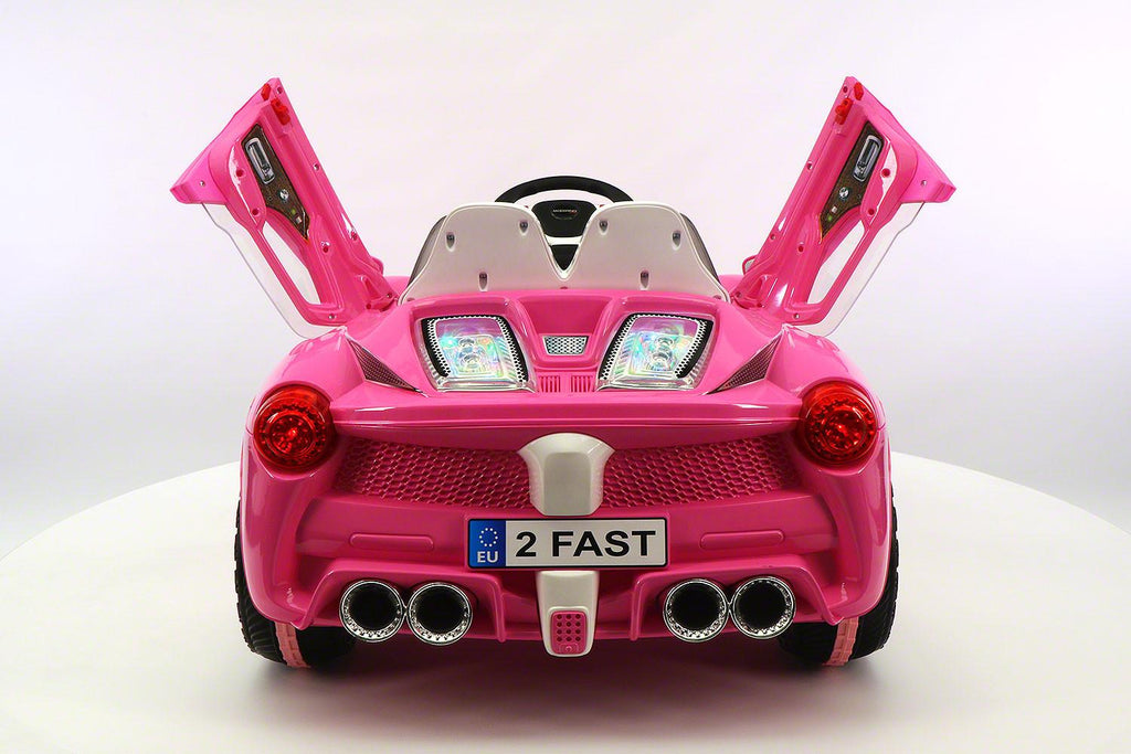 Spider GT Kids 12V Ride-On Car with R/C Parental Remote | Pink