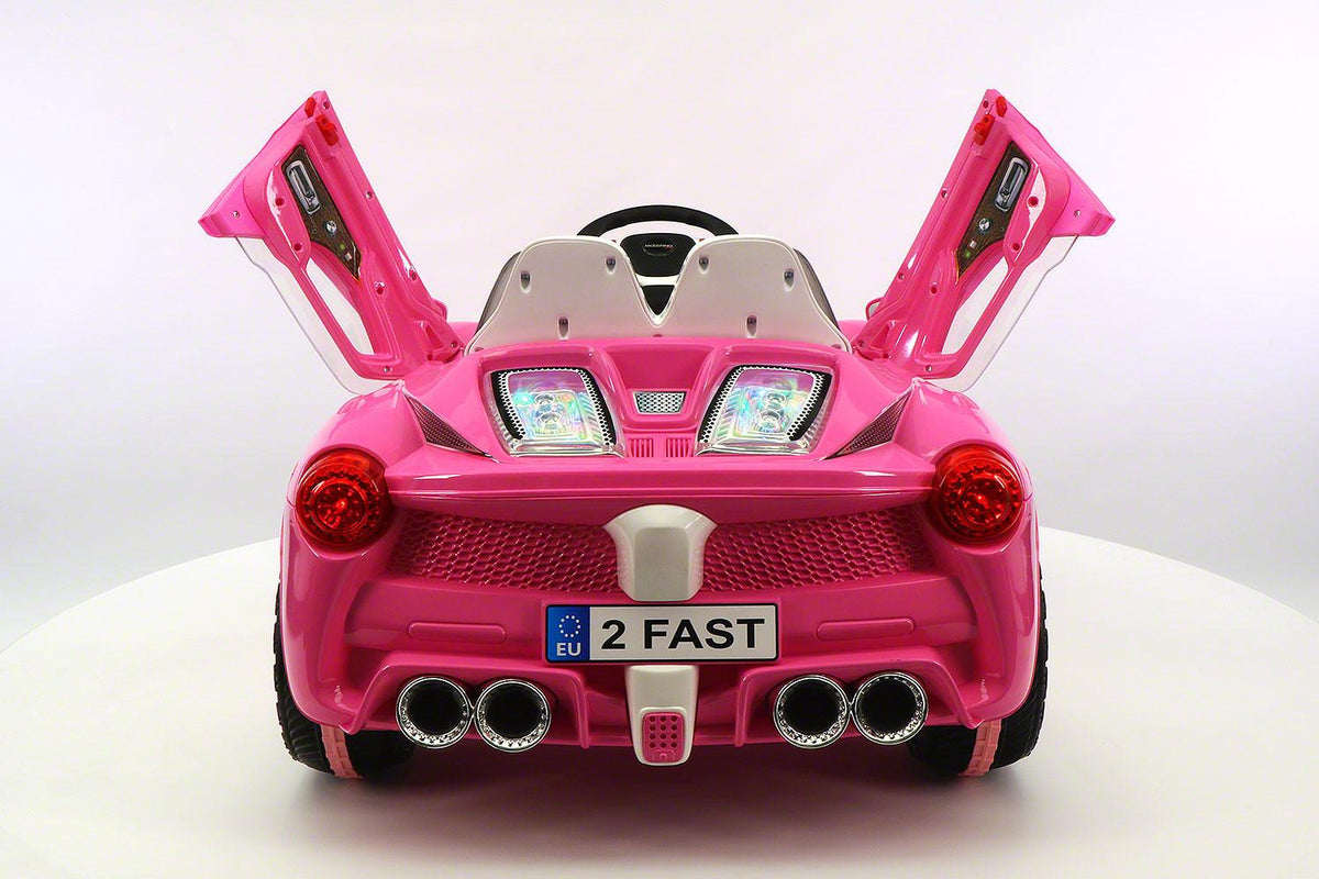 Spider GT Kids 12V Ride-On Car with R/C Parental Remote | Pink