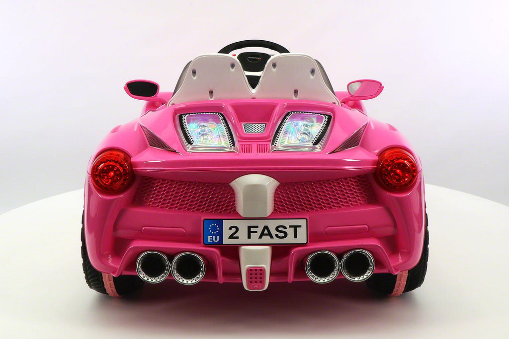 Spider GT Kids 12V Ride-On Car with R/C Parental Remote | Pink