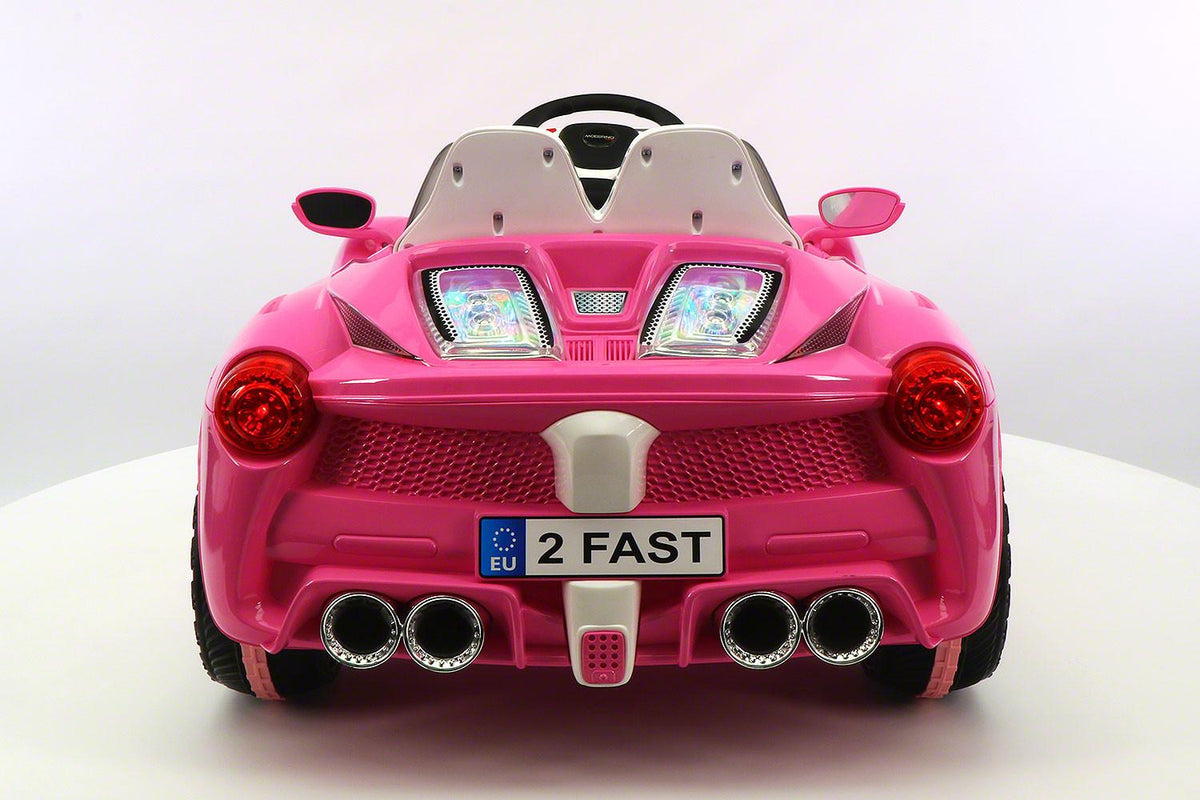 Spider GT Kids 12V Ride-On Car with R/C Parental Remote | Pink