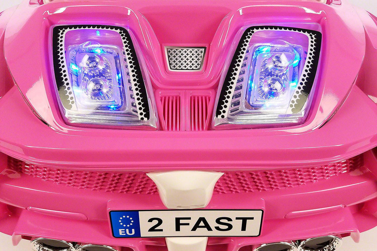 Spider GT Kids 12V Ride-On Car with R/C Parental Remote | Pink