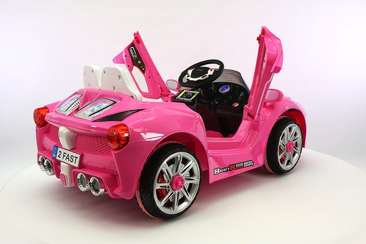 Spider GT Kids 12V Ride-On Car with R/C Parental Remote | Pink