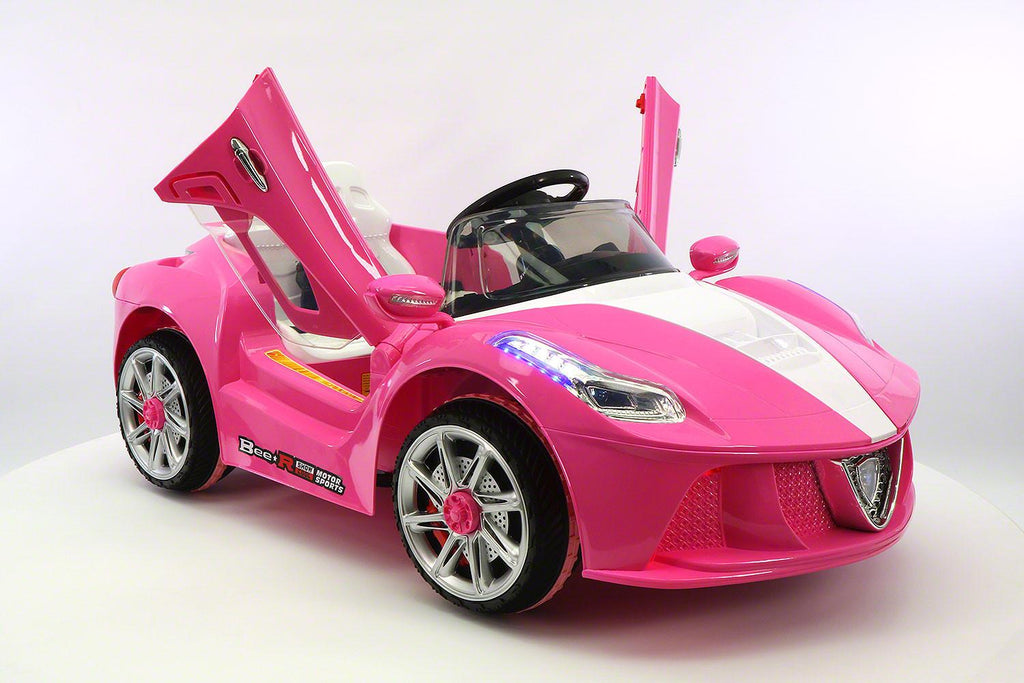 Spider GT Kids 12V Ride-On Car with R/C Parental Remote | Pink
