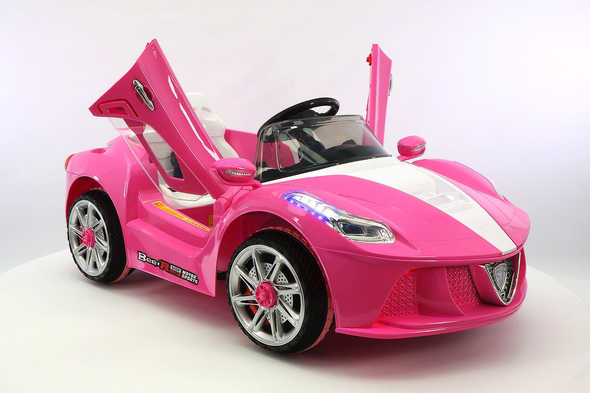 Spider GT Kids 12V Ride-On Car with R/C Parental Remote | Pink