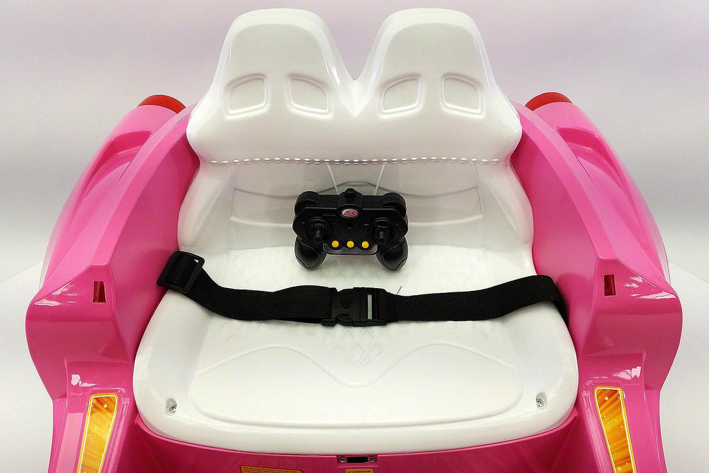 Spider GT Kids 12V Ride-On Car with R/C Parental Remote | Pink