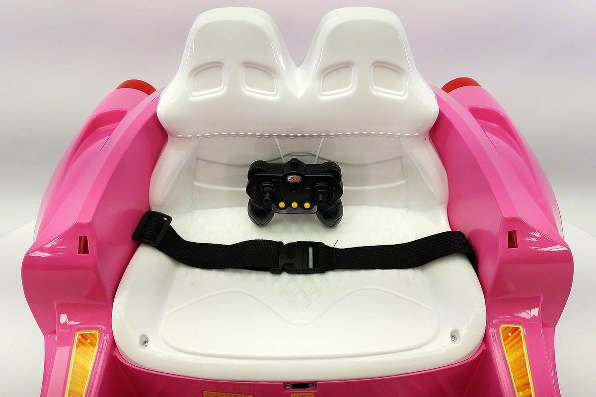 Spider GT Kids 12V Ride-On Car with R/C Parental Remote | Pink
