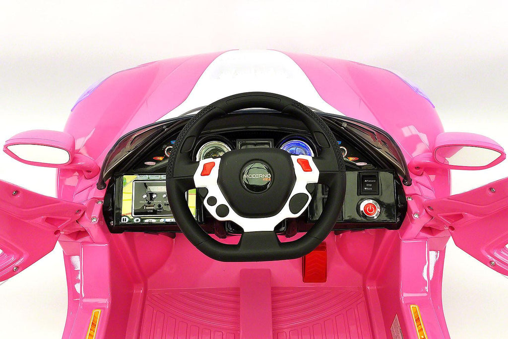 Spider GT Kids 12V Ride-On Car with R/C Parental Remote | Pink