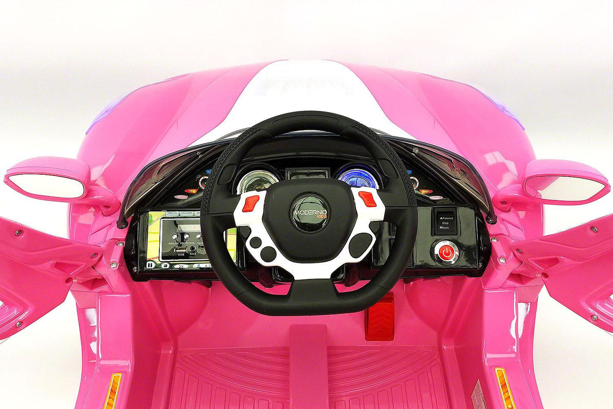 Spider GT Kids 12V Ride-On Car with R/C Parental Remote | Pink