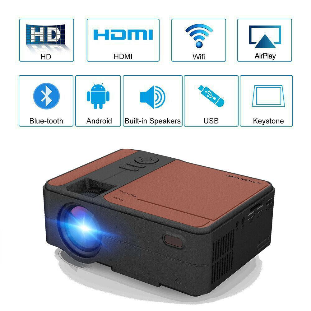 led lcd 1080p wifi smart projector android home theater hdmi usb movie night tv
